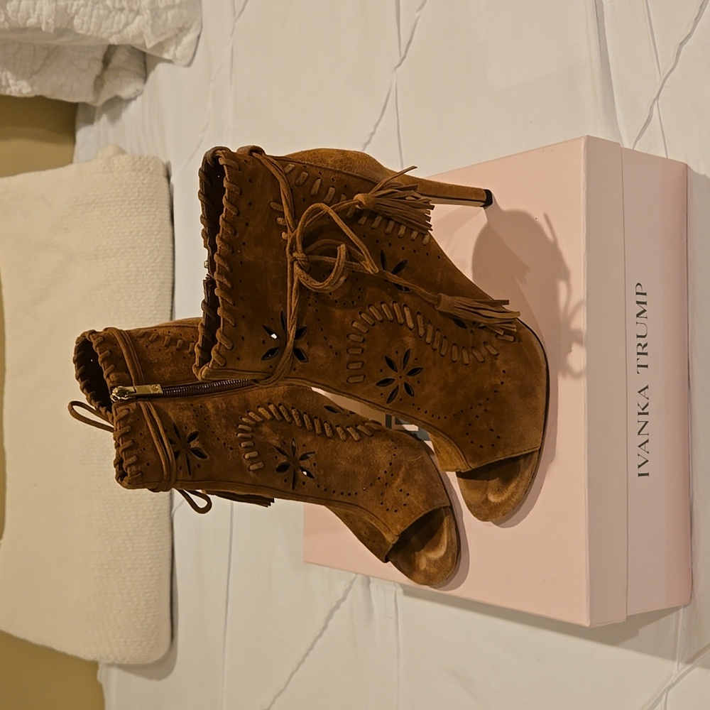 Ivanka Trump Daner peep toe booties